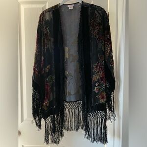 Free people silk blend floral kimono / ONE SIZE